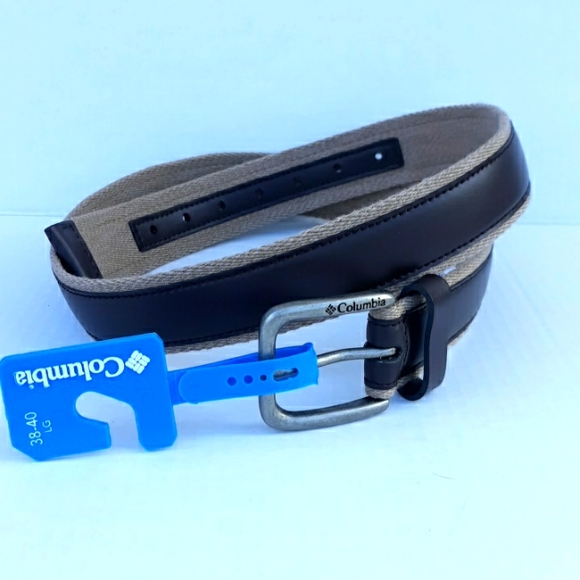 NWT COLUMBIA MEN'S LEATHER BELT - Picture 3 of 9